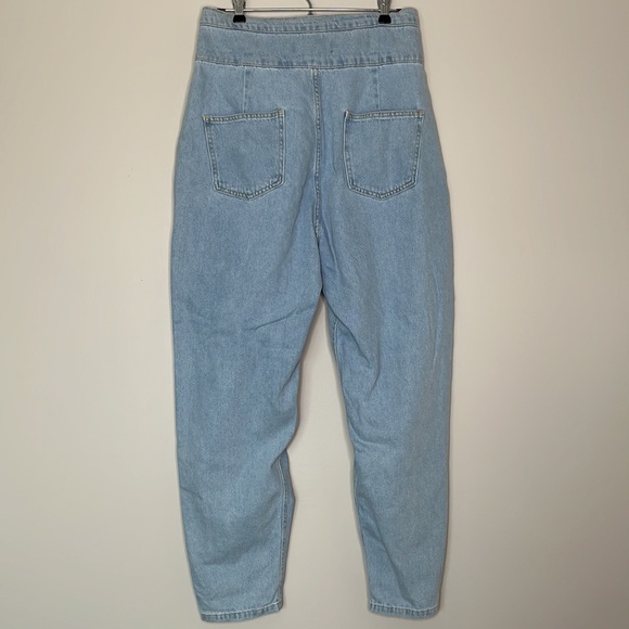 NICE Istanbul paperbag tie waist denim pants - Picture 6 of 7